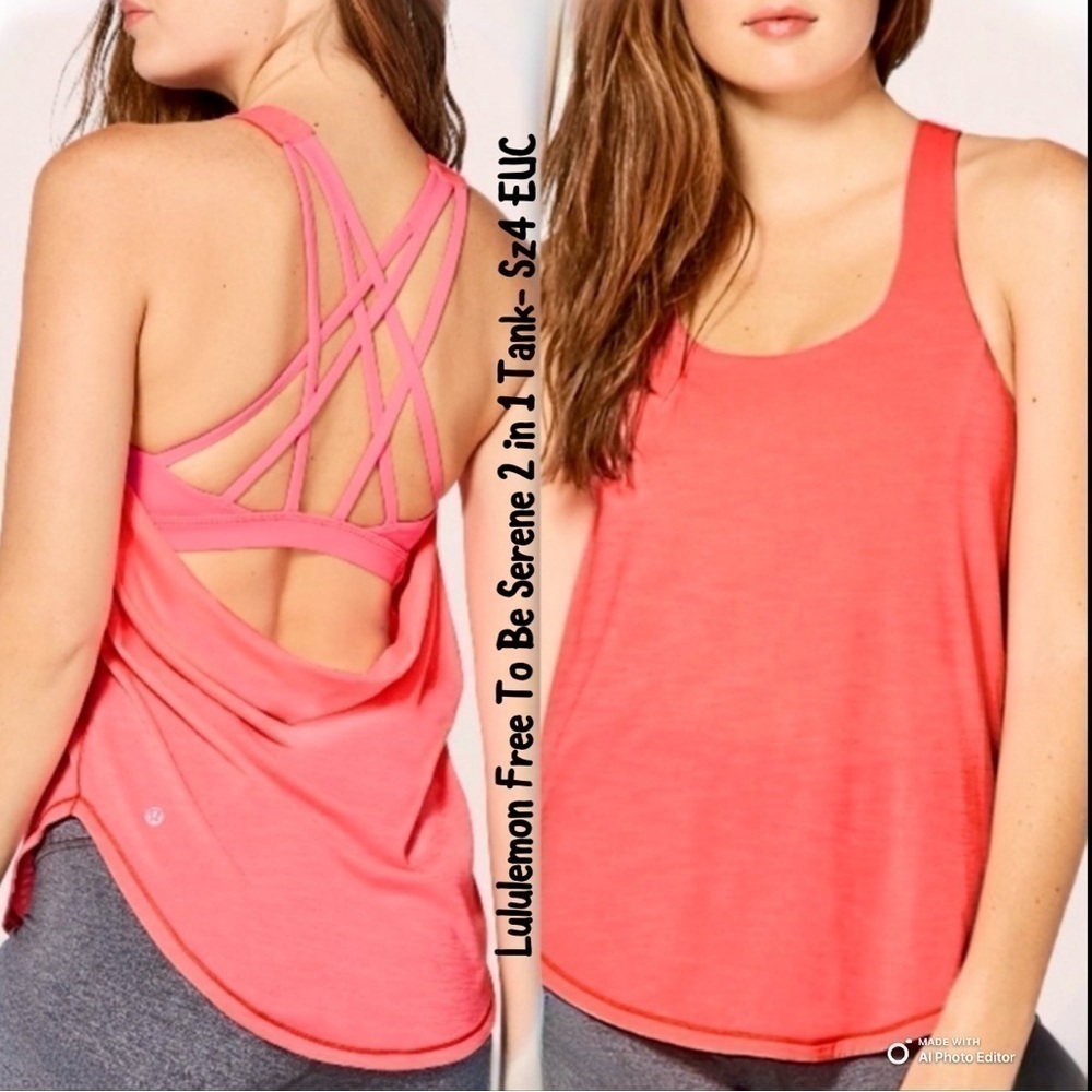 Lululemon Free To Be Serene 2 in 1 Tank- Sz4 EUC